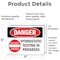 Signmission Hydrostatic Testing In Progress Danger Sign, Vinyl Decal, 7in W x 5in L, 2PK OS-2PACK-DS-D-57-L-2559 - alternate 5